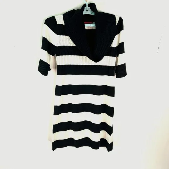 Zoe + Liv | Dresses | Liv Womens Long Sleeves Cowl Neck Black White Striped Sweater Dress Size M | Poshmark Zoe + Liv | Dresses | Liv Womens Long Sleeves Cowl Neck Black White Striped Sweater Dress Size M | Poshmark